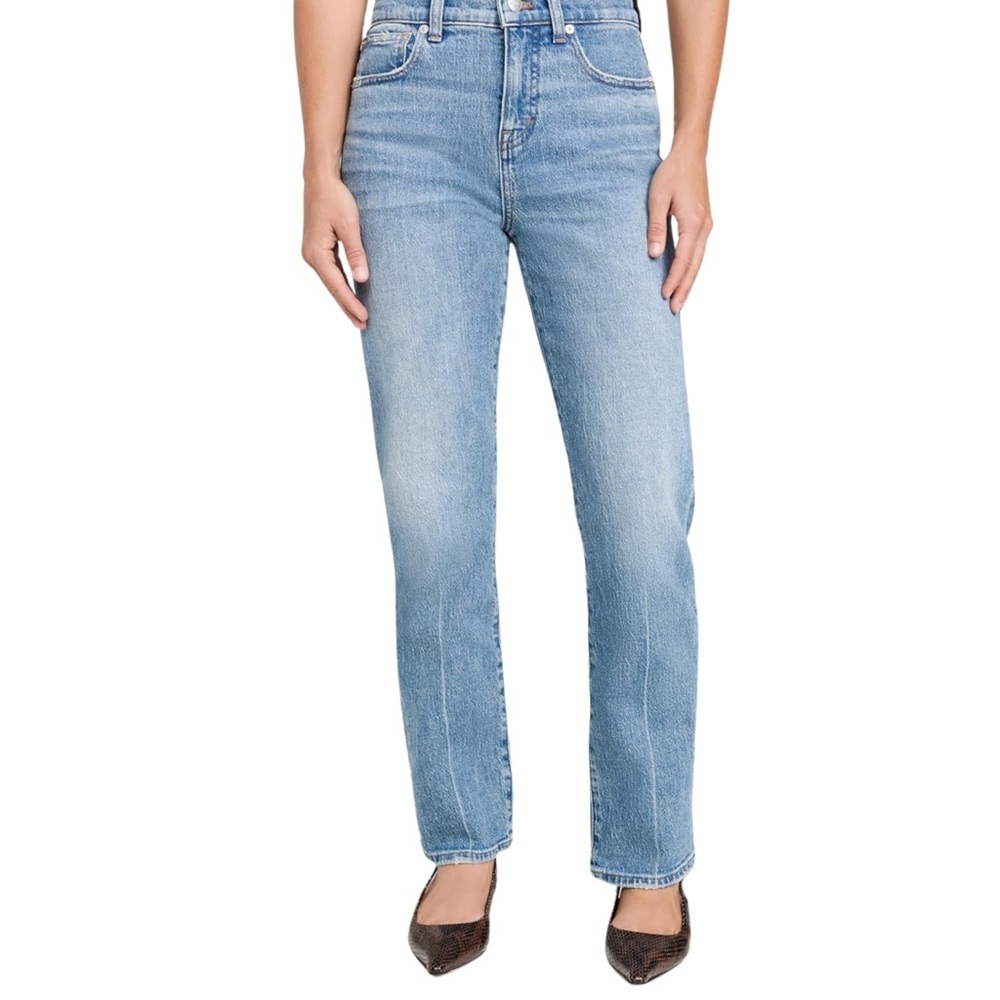 Modern Madewell Blue Straight Leg Jeans High-Waisted size 26